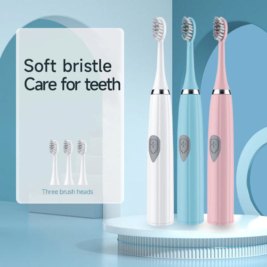 Electric Toothbrush for Adults Soft DuPont Bristle Portable Battery Endurance IPX6 Waterproof Intelligent Effective Oral Care